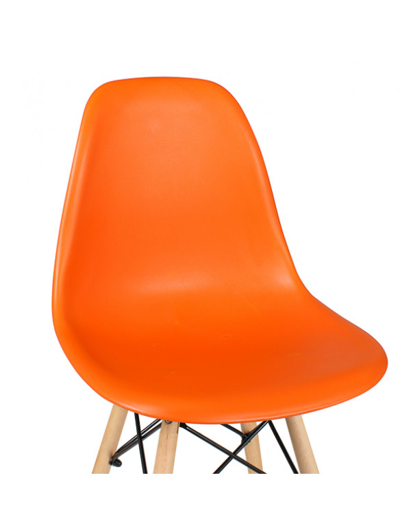 Стул обеденный EAMES DSW WX-503, пластик оранжевый